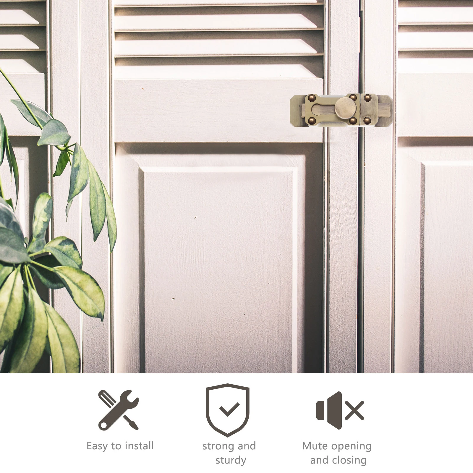 

Solid Latch Heavy Duty Gate Lock Zinc Alloy Bedroom Security Hardware Sliding French Locks Barn Door Design Easy Install