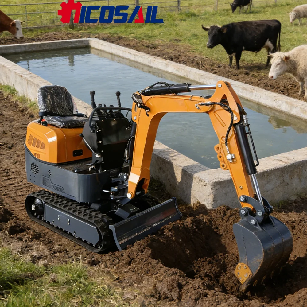 

Nicosail 1.2Ton 8.6KW Mini Excavator 360° Rotation for Farm Garden Site Digging Orchard Planting