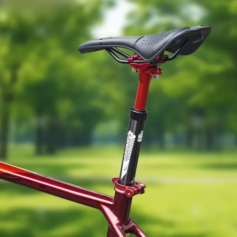 

Bicycle Shock-absorbing Seatpost Aluminum Alloy Shock-absorbing Black Finely Crafted High Hardness Seat Post Bicycle Parts