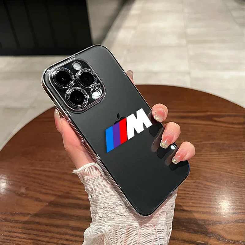 Luxury Clear Phone Case for IPhone 11 12 13 14 Pro Max XR X XS SE 7 8 Plus For BMW M M3 M4 M5 X1 X5 X3 X7 X6 Performance