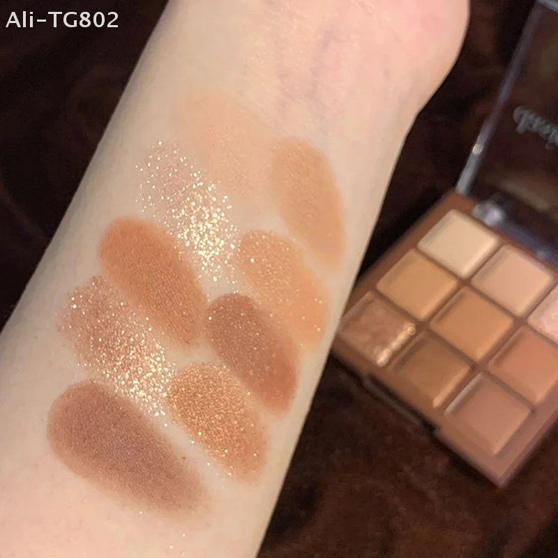 DIKALU 9-Farben-Neon-Glitzer-Lidschatten-Palette, koreanisches professionelles Make-up, kosmetische Lidschatten-Palette