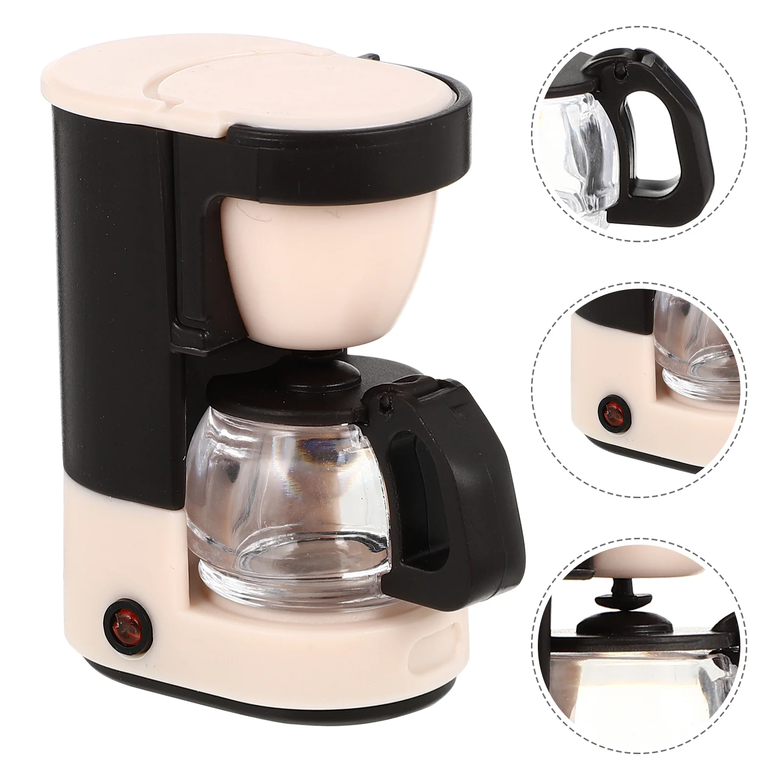 Miniature Coffee Machine Kids Maker Dollhouse Toys Childrens Makers Plastic Toddler for Children’s