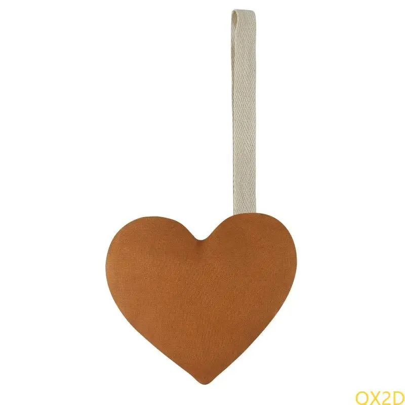 Baby Pacifier Clip Chain Pendant Soft Cotton Heart-shape Soother Holder Decor Dummy Nipple Hanging Ornament for Newborn