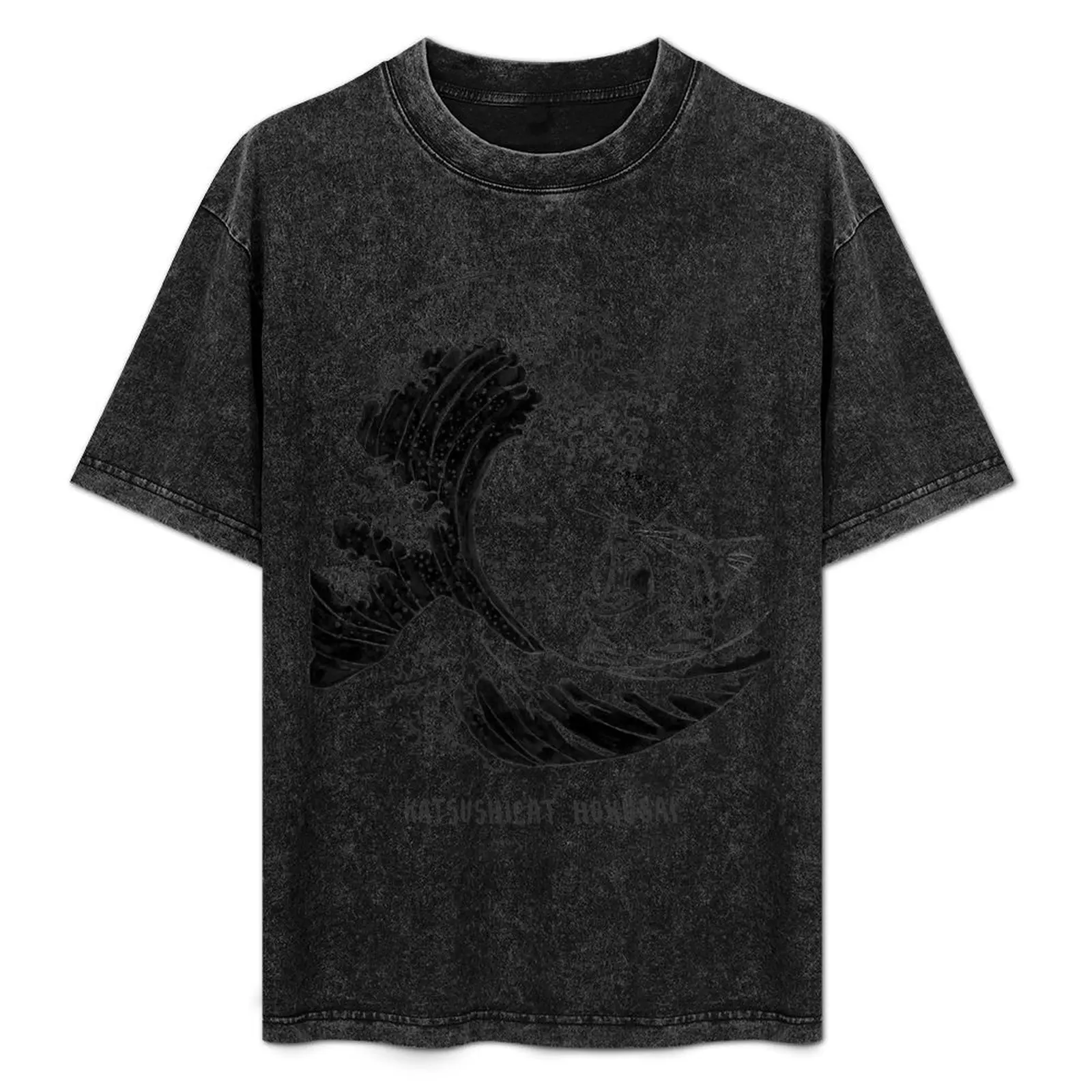 #meowdernart - Katsushicat Hokusai T-Shirt Casual Loose Short Sleeve Tee for Men