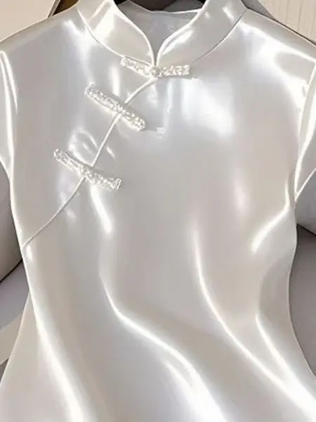 

Ele White ort Sve Women's irt Luxury mat Sle Korean Faion Dr Brand Commute Sle Light Luxury