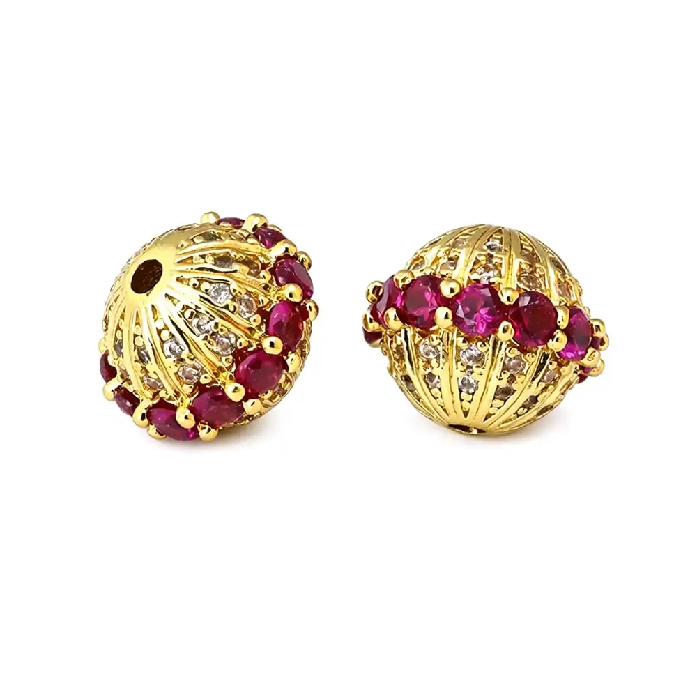 18K Goldfarben Platinfarben Messing mit Zirkon Ovale Armbänder Perlen Abstandhalterperlen Hochwertige DIY Schmuckzubehör – Detail 5