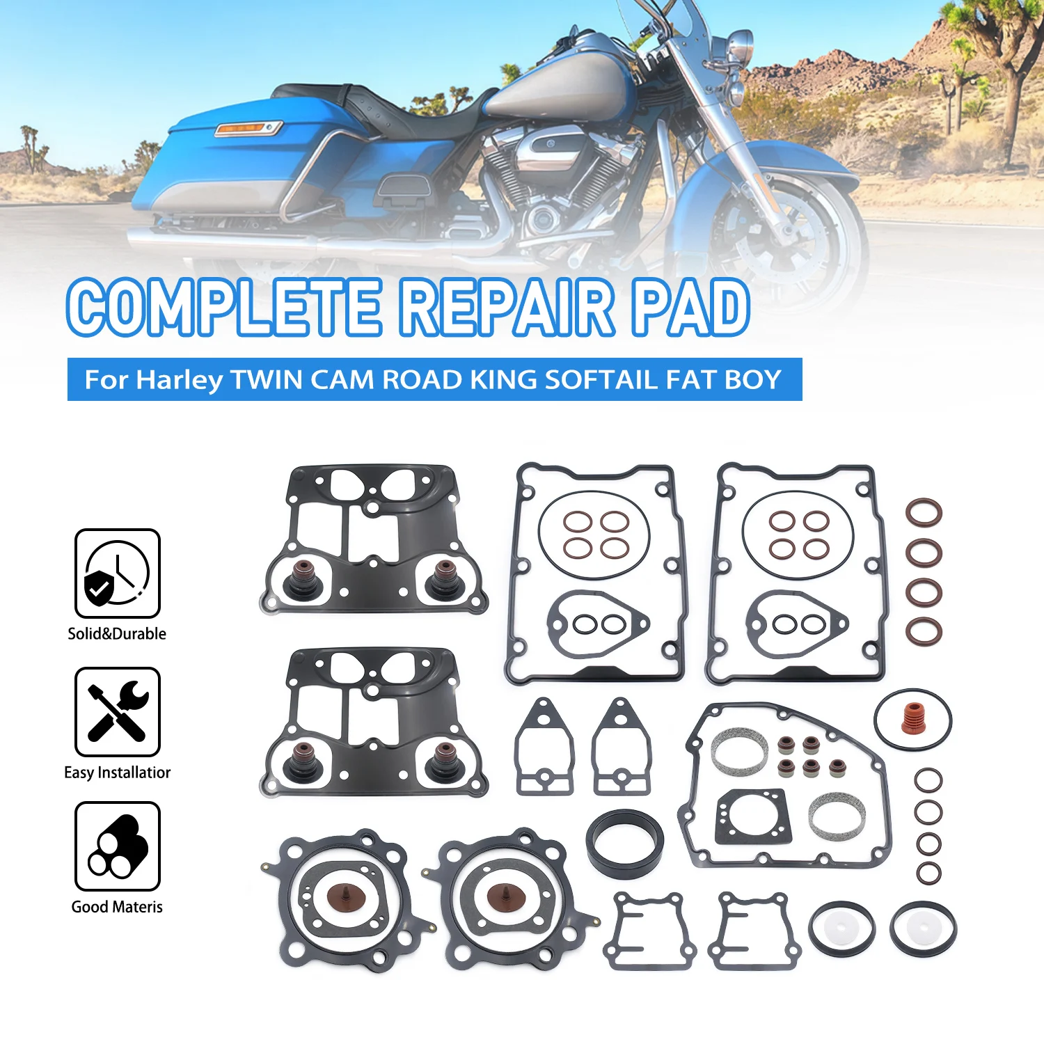 

Gasket Clutch Cover Kit Compatible Engine Gasket Set For Harley 1999-2006 Twin Cam Big Bore Softail Springer Fat Boy Motorcycle