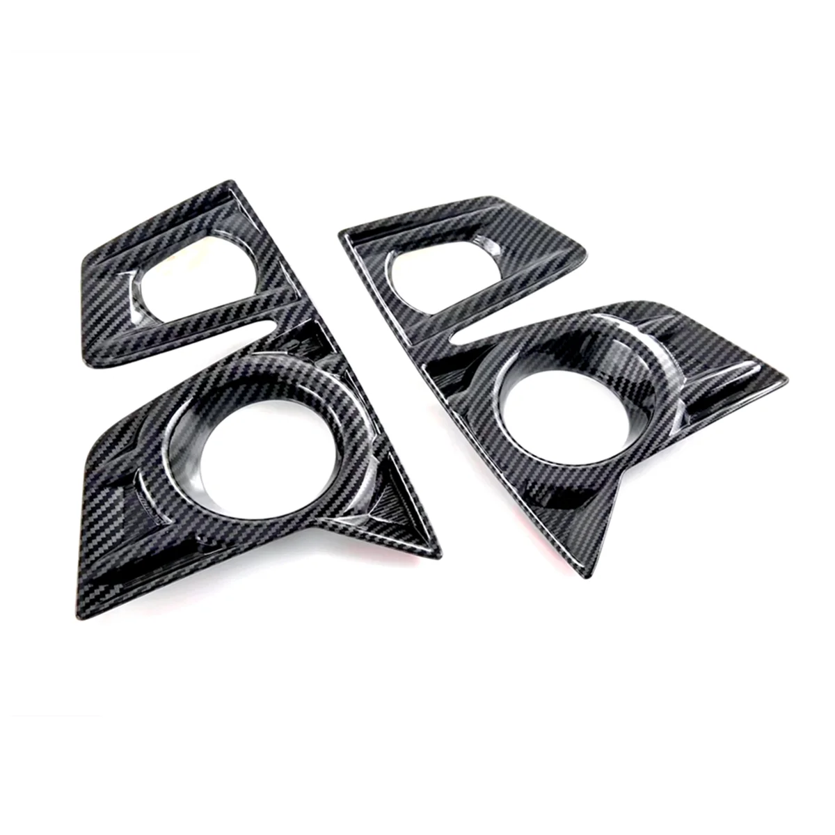 For Isuzu D-MAX DMAX 2021 2022 2023 ABS Carbon Fiber Car Front Fog Light Lamp Cover Trim