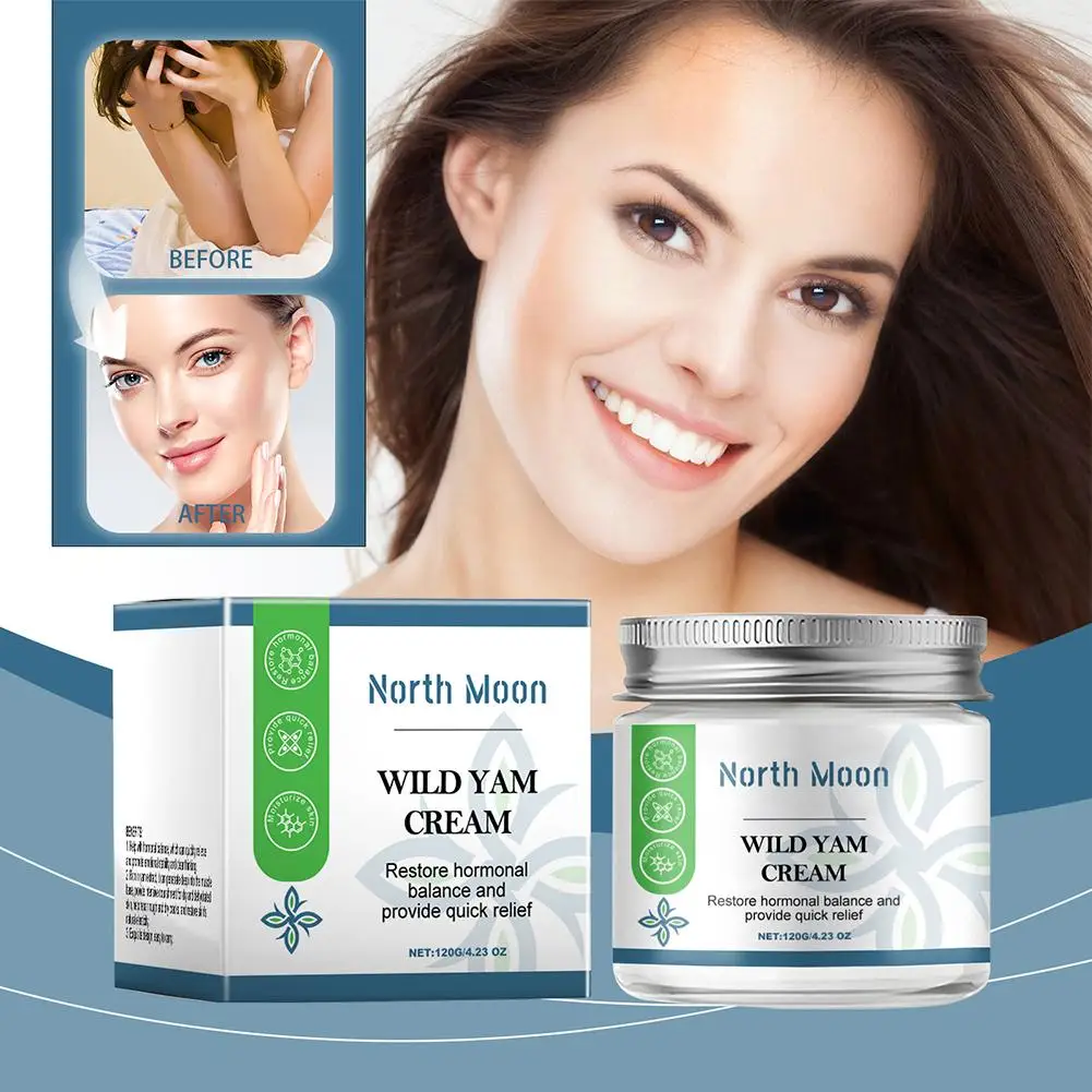 Wild Yam Cream Coconut Oil Whitening Anti-aging Anti-wrinkle Restore Balance Cleaning 120ml Cream Hormone Moisturizi X3p9