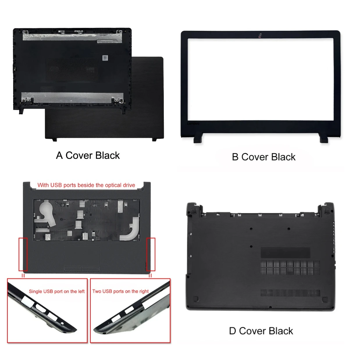 For ideapad 110-14 110-14ISK TianYi 310-14ISK IKB Tampa LaptoCover, Front Frame, Palm Rest, Upper and Lower Shell