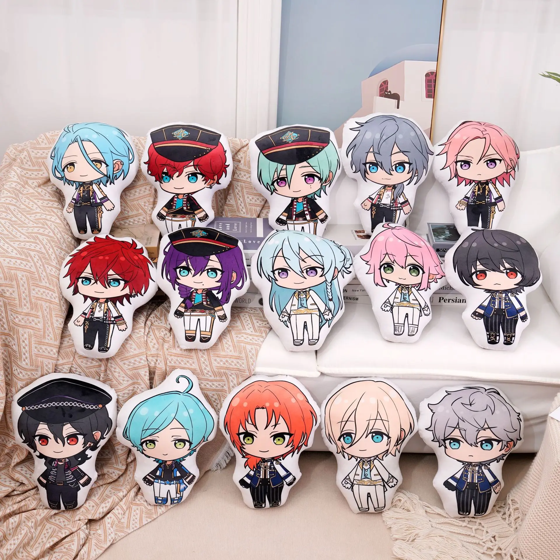 

45cm Stuffed Ensemble Stars Pillow Sakuma Rei Himeru Hibiki Wataru Himemiya Tori Hakaze Kaoru Leo Plush Doll Toys Gifts for Kids