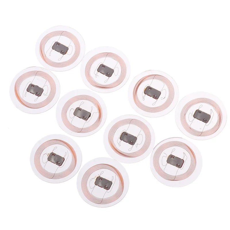 5/10pcs CUID NFC Tag 25mm Rewritable Transparent Coin Card NFC Label For Proximity Keyfobs Tags Access Contol Super Thin NFC
