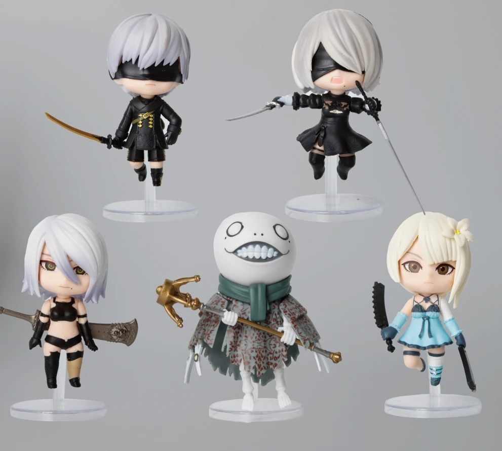 Bandai 5 teile/satz Spiel NieR YoRHa 2B A2 Nette Action Figur Spielzeug 3
