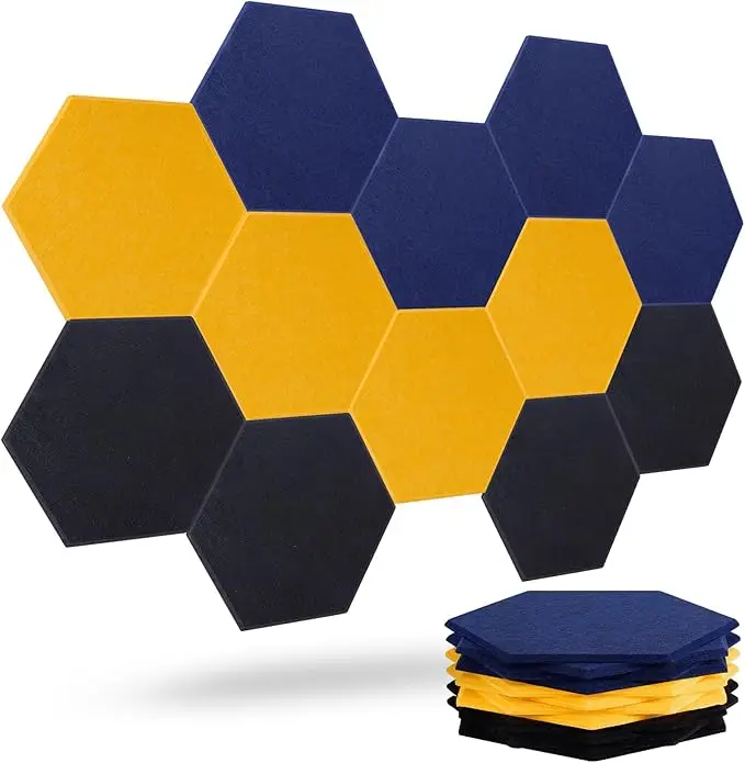Acoustic Treatment Room Decor Sound Absorbing Panel 6/12/18 Pcs High-Density Material Home Accessories Noise Insulation For Walls Drum Room