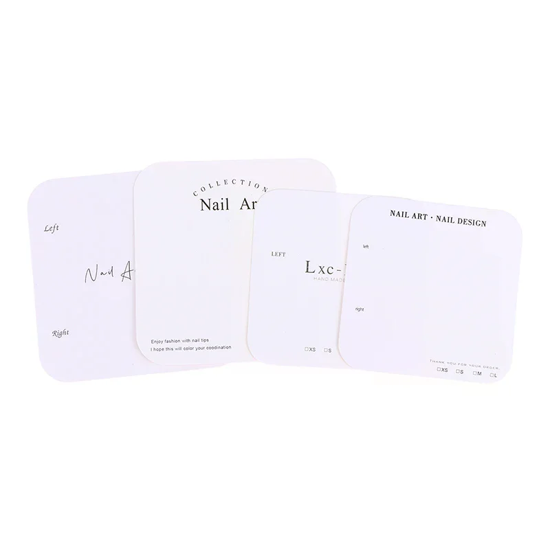 20Pcs Nail Display Cardboard Simple Style Fake Nails Card For Press On Nails Photograph Props Nail Salon