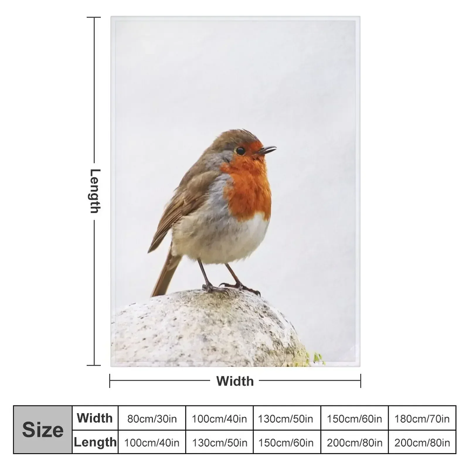 when the red red robin Throw Blanket Flannel Fabric decorative Warm Hair Blankets
