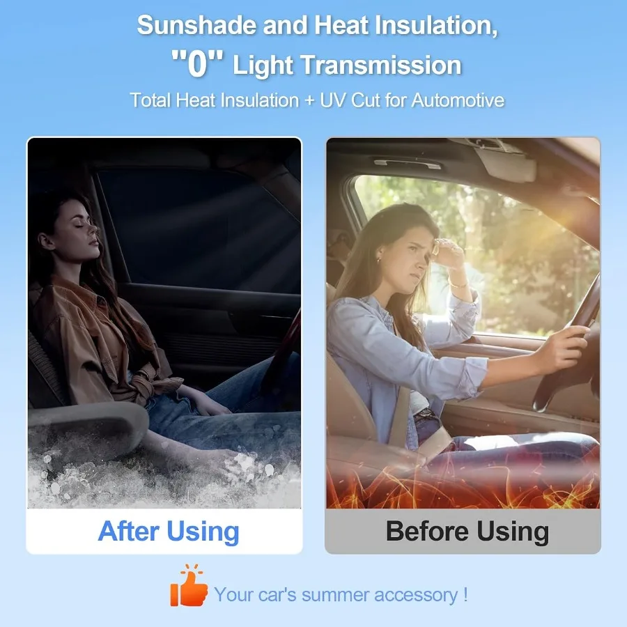 8 قطعة ظلال نافذة السيارة لكيا سورينتو 20162020 اكسسوارات الزجاج الأمامي الجانب الخلفي كامل ظلة الشمس قناع UV حجب الخصوصية Pr #4