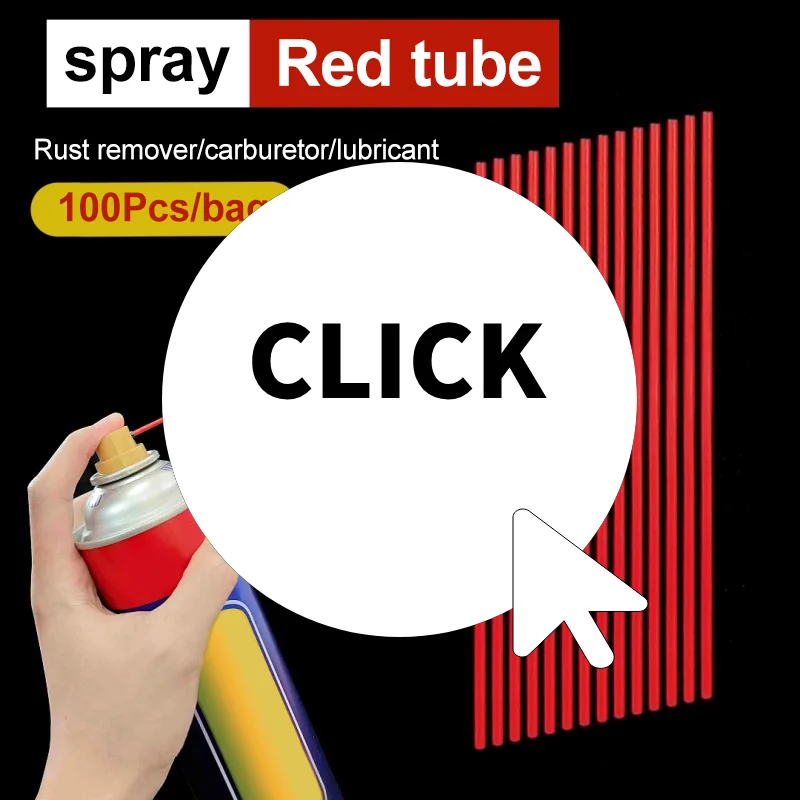 

100Pcs Spray Can Extension Straw Replacement Accessories Rust Remover Lubricant Spray Straws