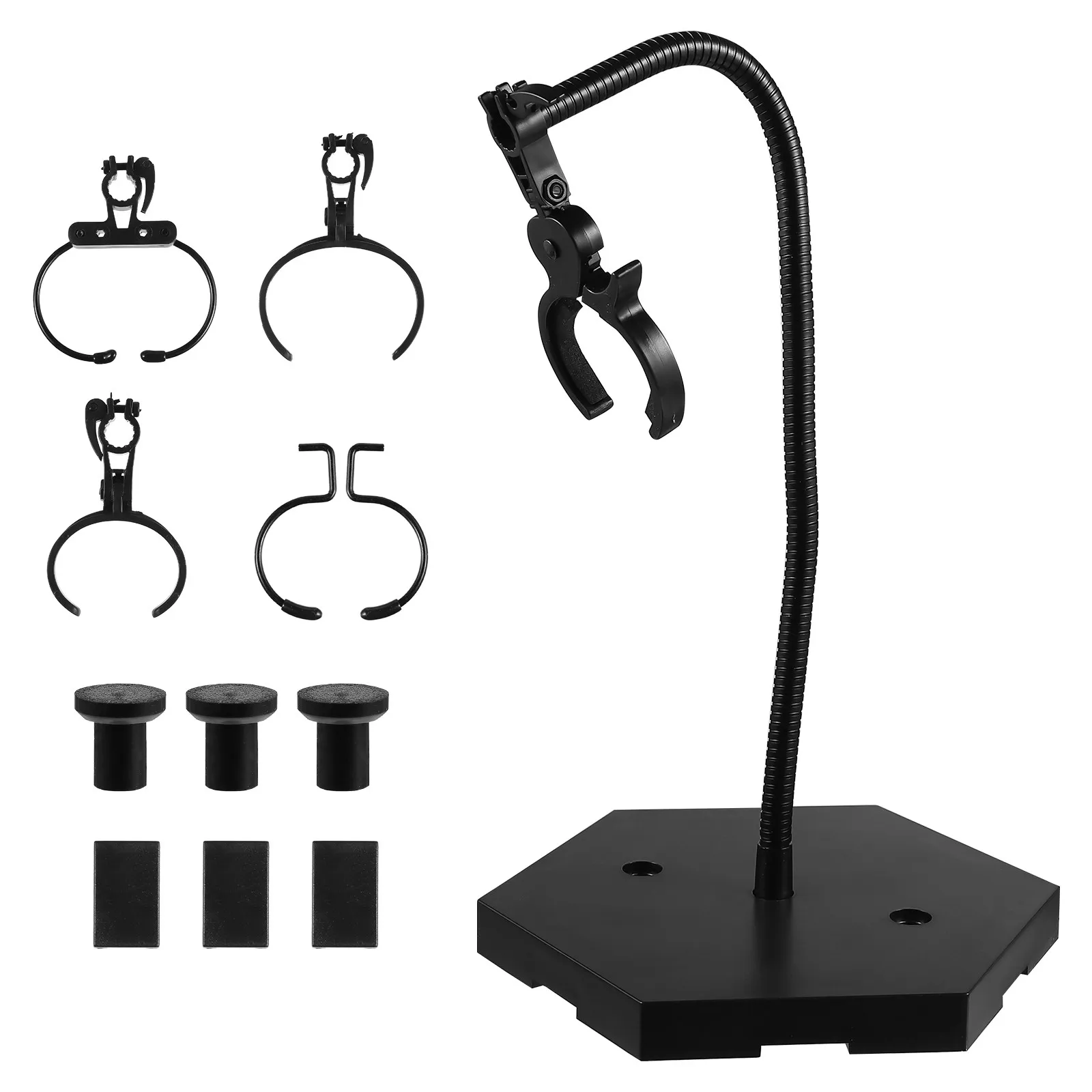 

1Set Infinitely Splicable Base Action Figure Stand with Bendable Hose for Quick Setup Display Holder Perfect for Figures