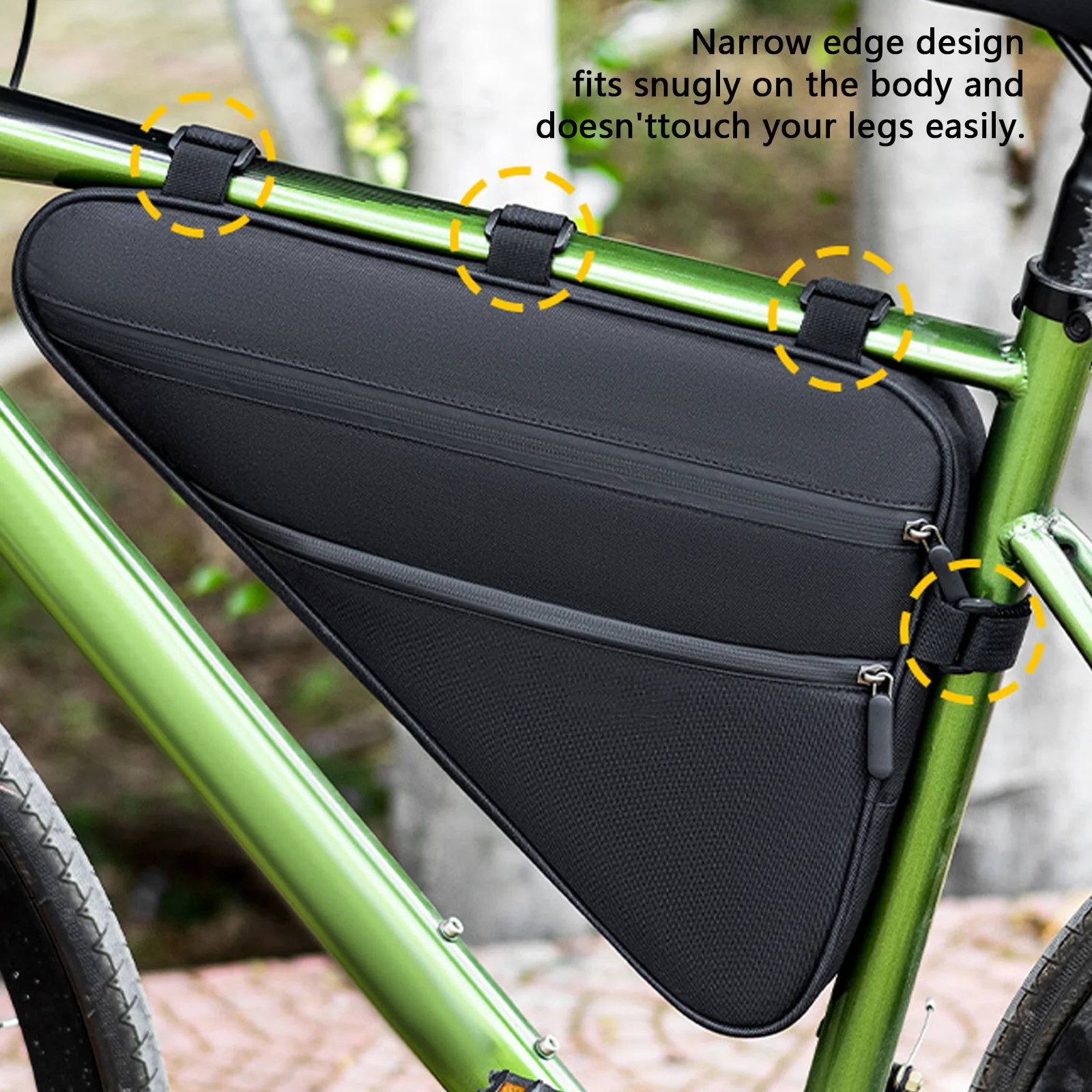 Bike Frame Bag Cycling Storage Bag Bike Triangle Bag for Mountain Road Bike MTB