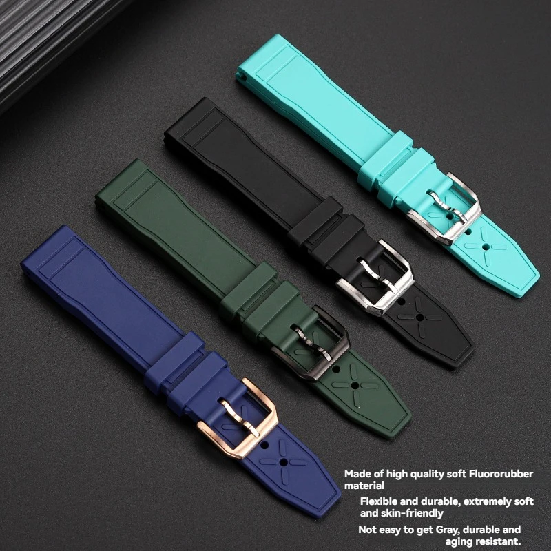 for IWC Little Prince Series Watch Strap - Premium Fluororubber & Metal Hybrid Band for Pilot/Portugal Watches, Quick Release