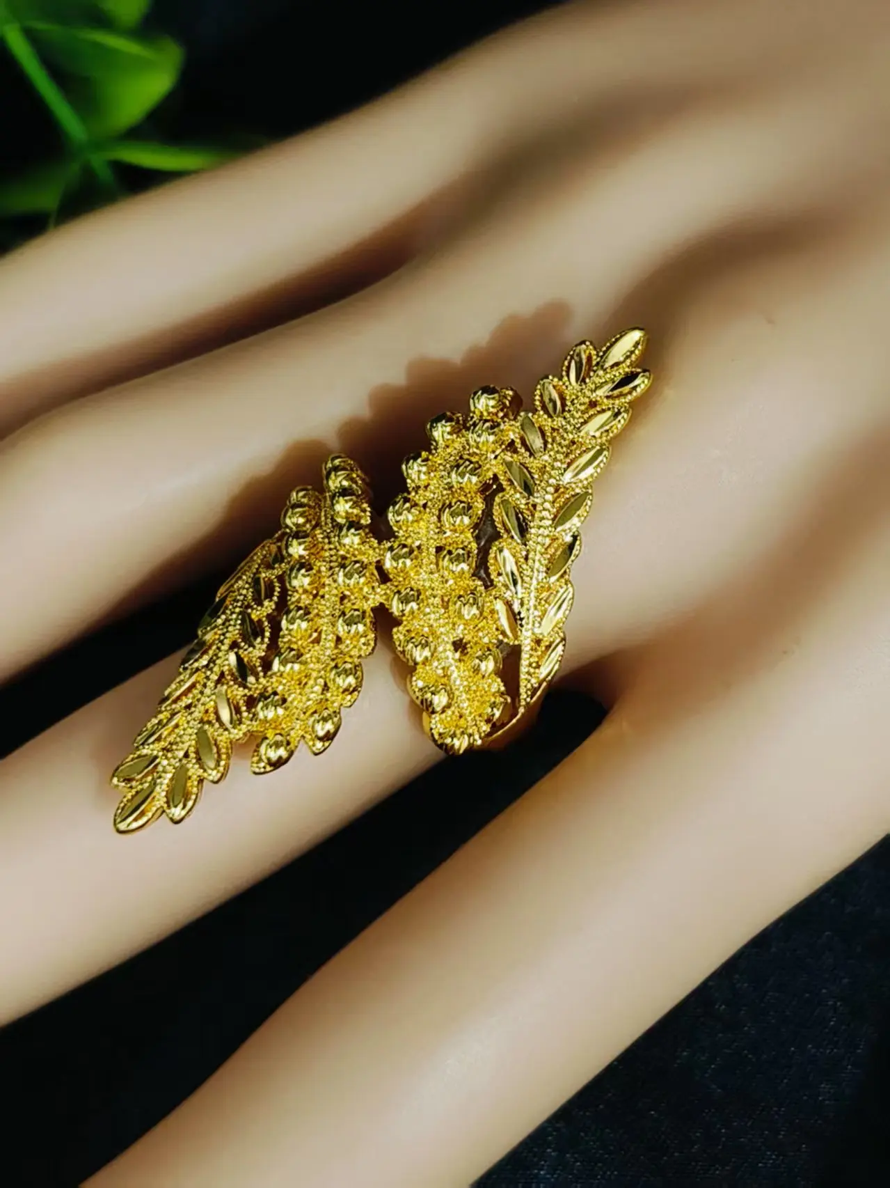 Gold Plated Adjstable Size India Africa United States United Kingdom Women fashion Bridal Jewelry Wedding Ring Gifts