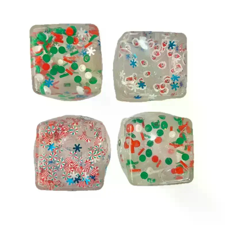 Jouet sensoriel série noël, 1 pièce, boules anti-Stress Taba, Cube, jouets à montée lente pour enfants et adultes, cadeau de relaxation