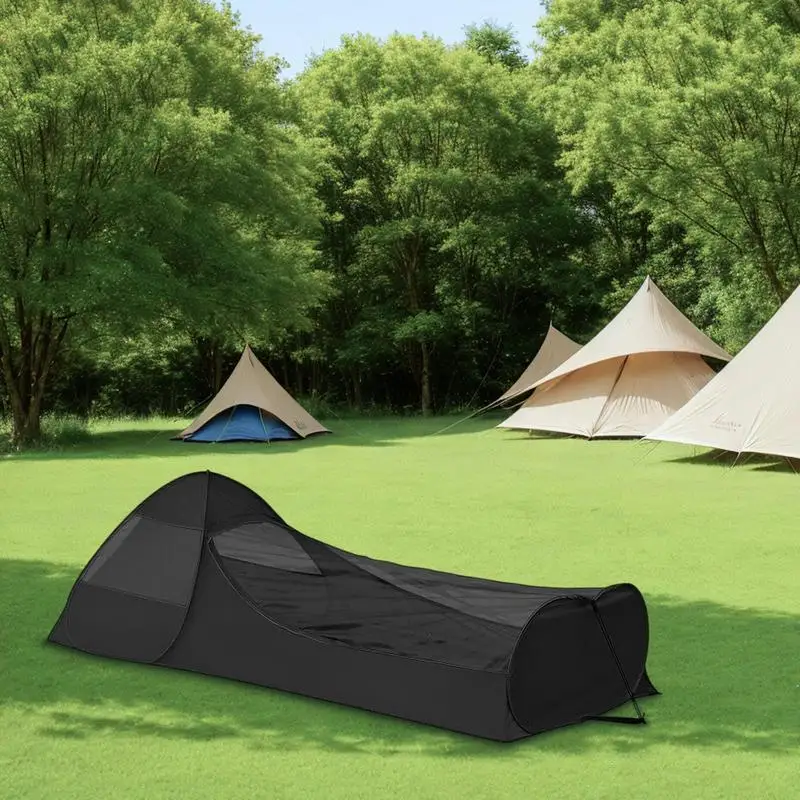 Instant Screen Tent For Camping Sleeping Bag Net Tent Double Zipper Bed Canopy Breathable Large Space Shelter Camping Gear For