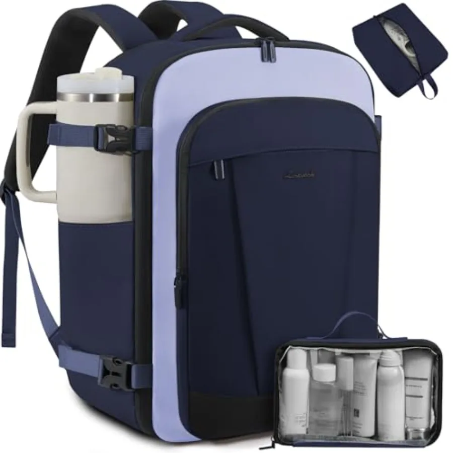 

40L Travel Backpack for Women and Men, Airline Approved Carry On Backpack, TSA Personal Item Bag fits 17.3 Inch Laptop, Waterpr