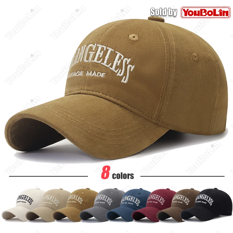 Lettering Embroidery Cotton Hard Top Adjustable Soft Top Baseball Cap Sun Hat Trucker Caps Dad Hats