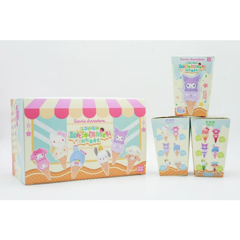 

Sanrio персонаж плавящее мороженое серии слепая коробка игрушки милые куклы Kuromi My Melody модель игрушки коллекционные украшения