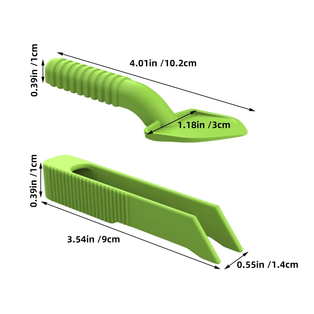 5Set Reptile Cleaning Tools Set Poop Scooper Feeding Tongs Terrarium Cleaner for Lizards Snakes Bearded Dragons Geckos Rats view 3