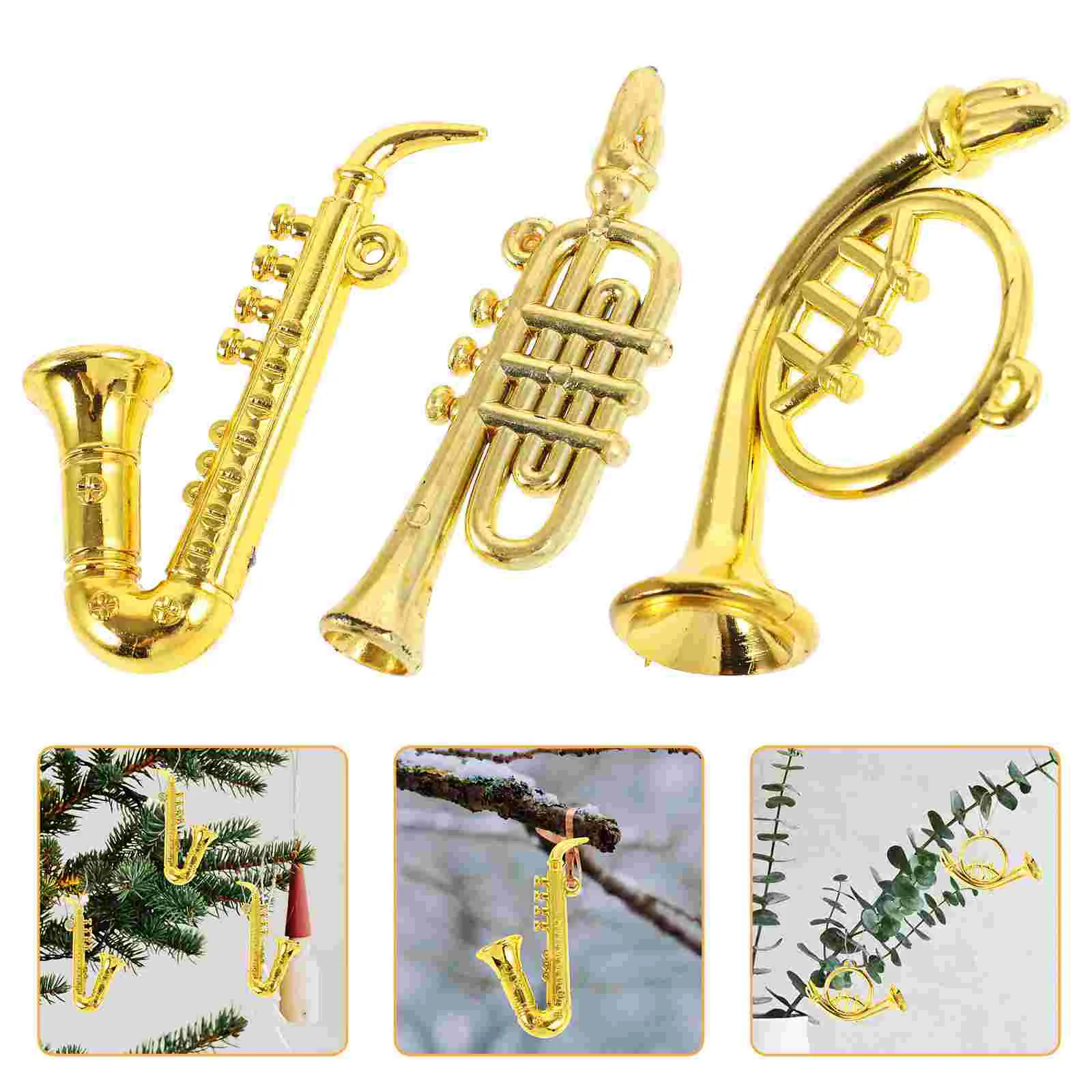 18 Pcs Musical Instrument Decorative Accessories Plastic Hanging Instruments Mini Kit Microphone Toy Miniature Child