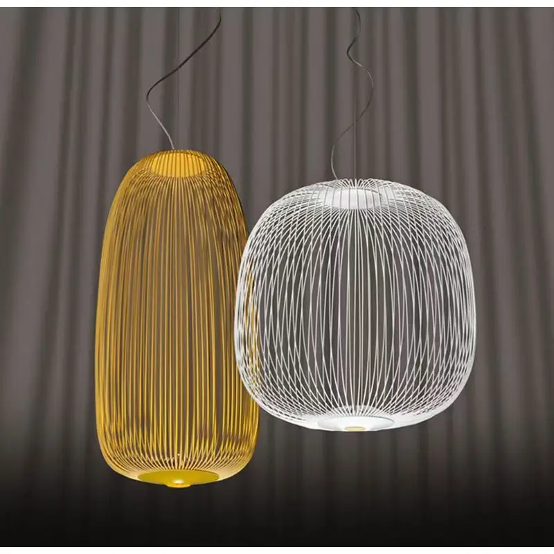 2026 Designer New Pendant Light Birdcage Design LED Chandelier Dining Bar Hotel Luxury Home Decoration Lighting Changeable