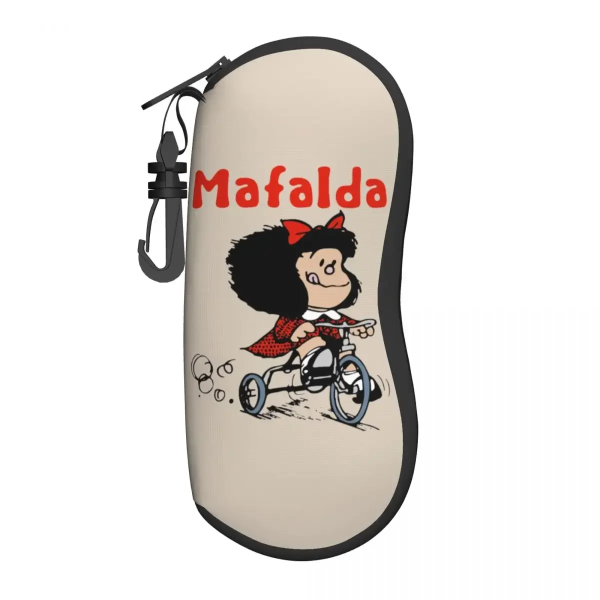 Mafalda Bicycle 3 Wheels Shell Eyeglasses Protector Cases Cool Sunglass Case Quino Manga Cartoon Glasses Pouch