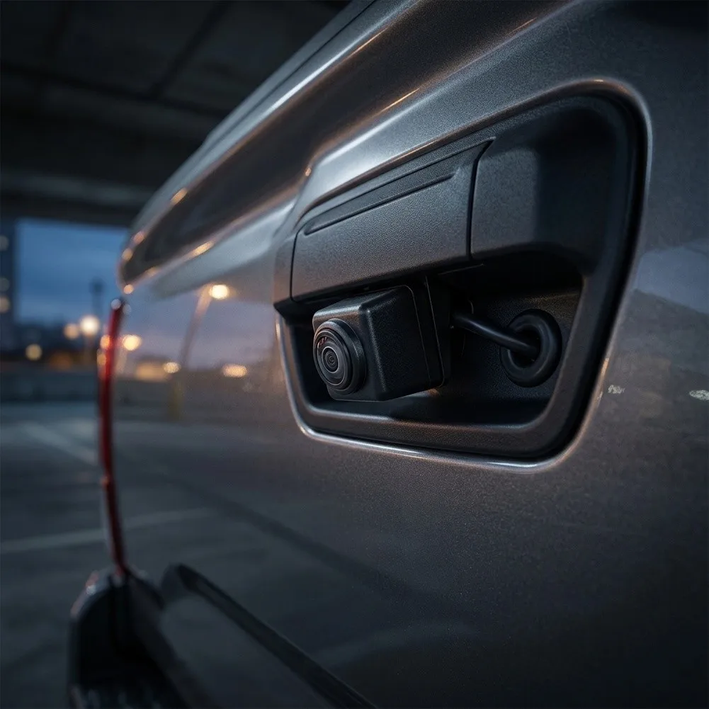Midsize SUV Camera Black Front Assist Camera ABS Material Construction Dustproof Structure High-Definition Imaging