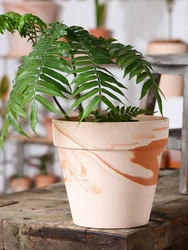 Caramel Macchiato branco terracota Flower Pot Respirável Red Pottery Pot Big Boca Jardinagem Suprimentos Home Room Decoração