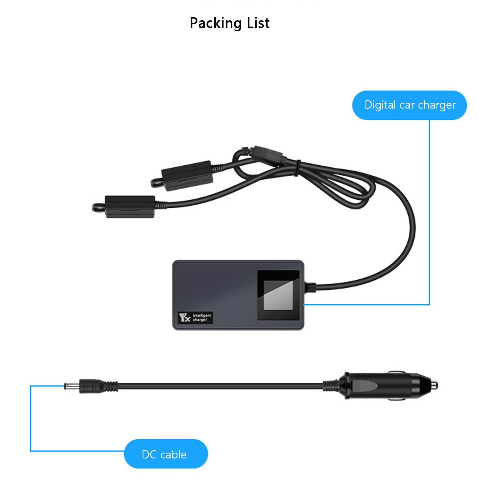 Digital Display Car Charger for DJI Mavic 3 Drone Battery Remote Control Vehicle Charger Portable Intelligent Charging Hub Parts