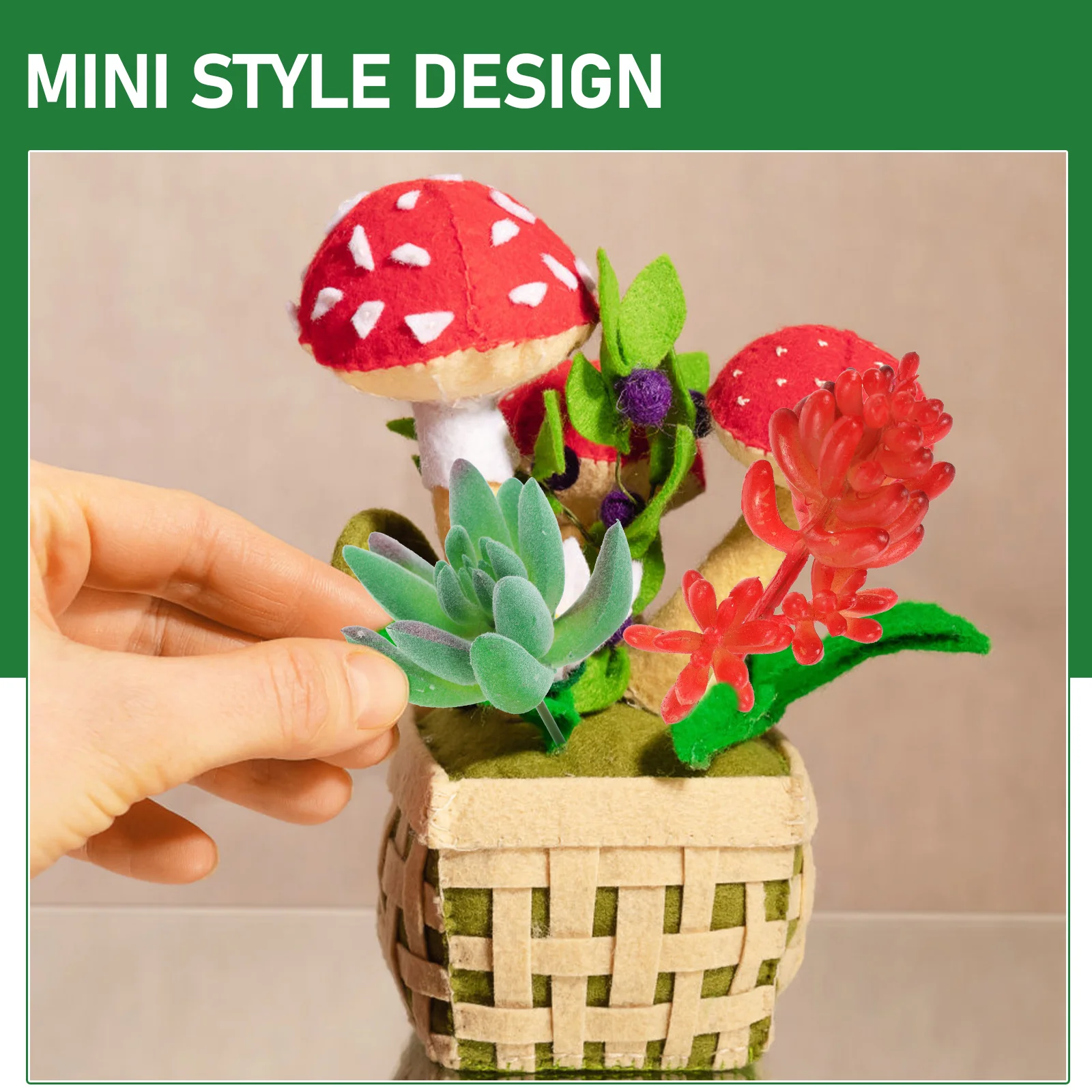

5pcs Simulated Succulent Plant Mini Artificial Succulents Fake Plant Ornament For Diy Microlandscape Decor Mini Decoration