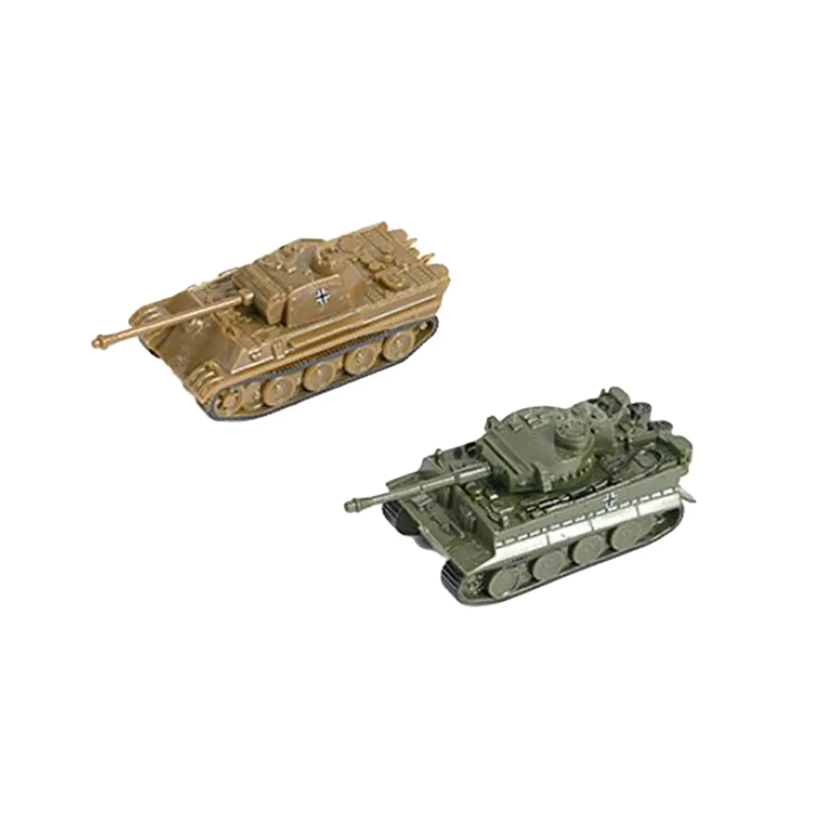 2x 1:144 Puzzle Armored Tank Toy Tracked Crawler Chariot for Boys Gift Education Toy