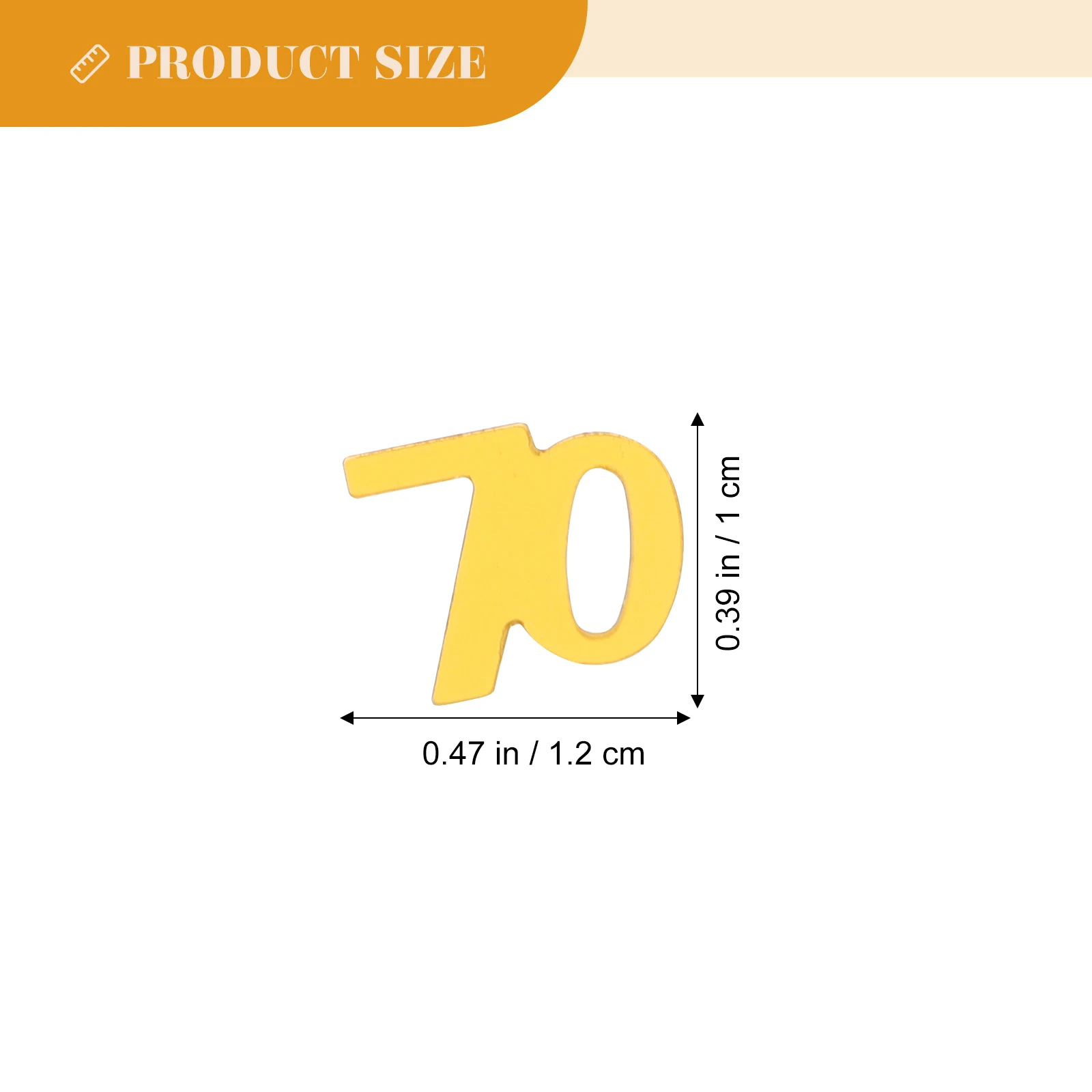 

1200 Pcs 70th Birthday Confetti Decoration Decorations Number Party Golden