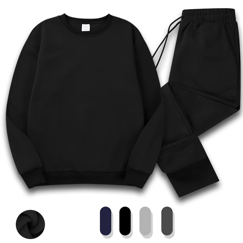 

Мужской спортивный костюм из двух предметов, спортивные костюмы, комплекты спортивных костюмов, полуводолазка и спортивные штаны, повседневные тренировки