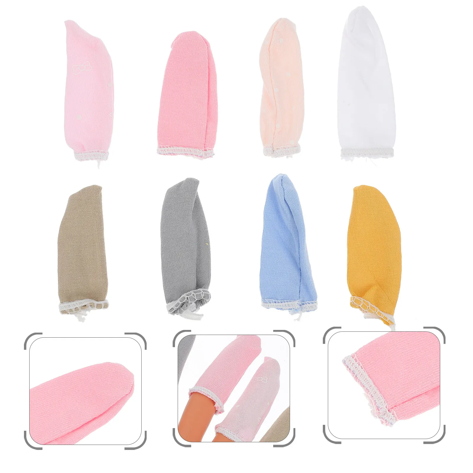 

30pcs Protective Finger Cots Cotton Breathable Sweat-Absorbent Fingertips Cover For Delicate Parts Jewelry Repair Work Health
