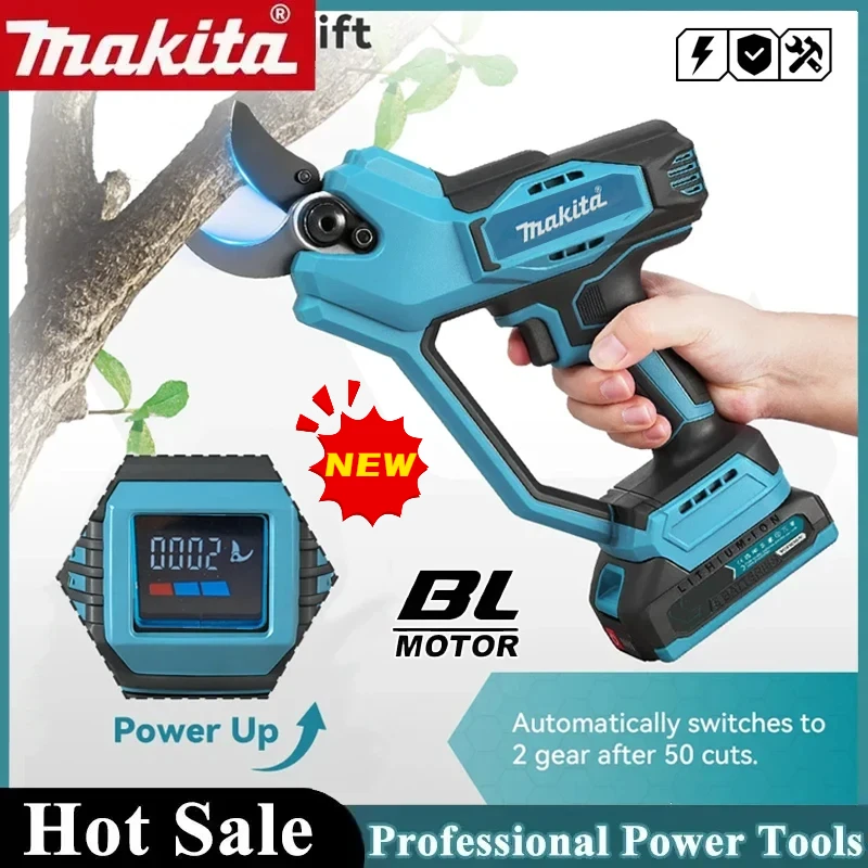 

Makita 18V Battery Brushless Electric Pruning Shears 35mm Cordless Scissors Branch Pruner High-power Cutter Power Tools