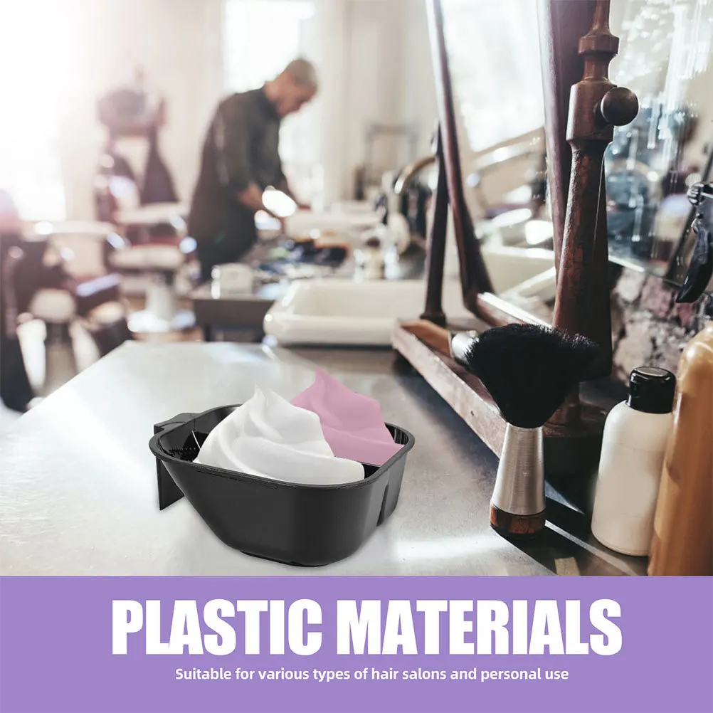 2Pcs Black Hair Dye Mixing Bowls with Divider Large Capacity Plastic Hair Coloring Bowls for Salon and DIY Use - Image 5