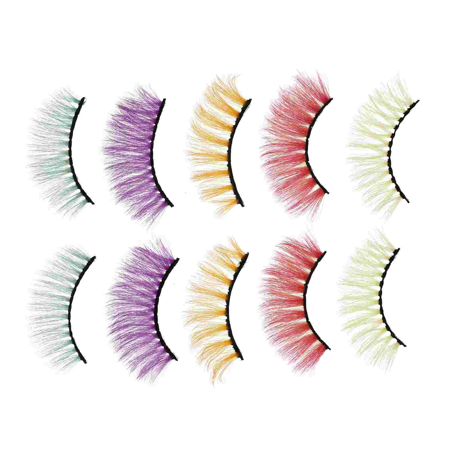 5 Pairs Makeup Brishes Fake Eyelashes Beauty False Magnetic Halloween Party Dense Vivid 3D Miss