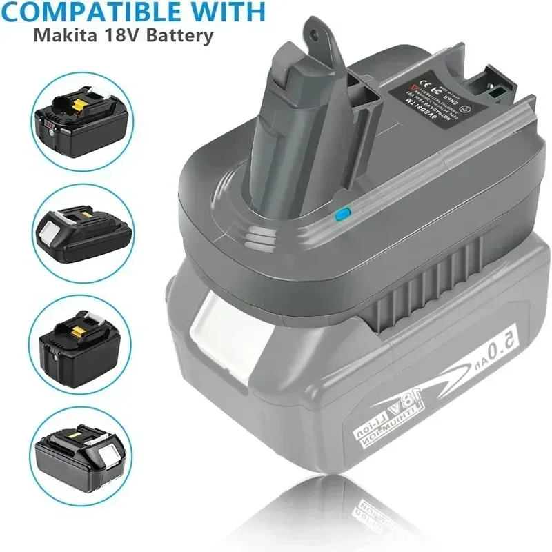 

For Dewalt/Makita/Milwaukee 18V Lithium Battery Convert To for Dyson V6 V7 V8 Battery Vacuum Cleaner Tool Use Battery Adapter