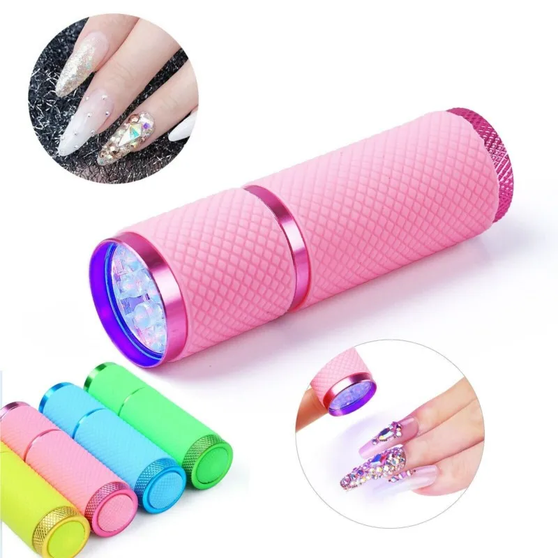 Mini Flashlight UV Lamp Portable Salon Quick Dry USB Nail Dryer Machine Home Phototherapy Tools Rechargeable LED Lamp Gel Polish