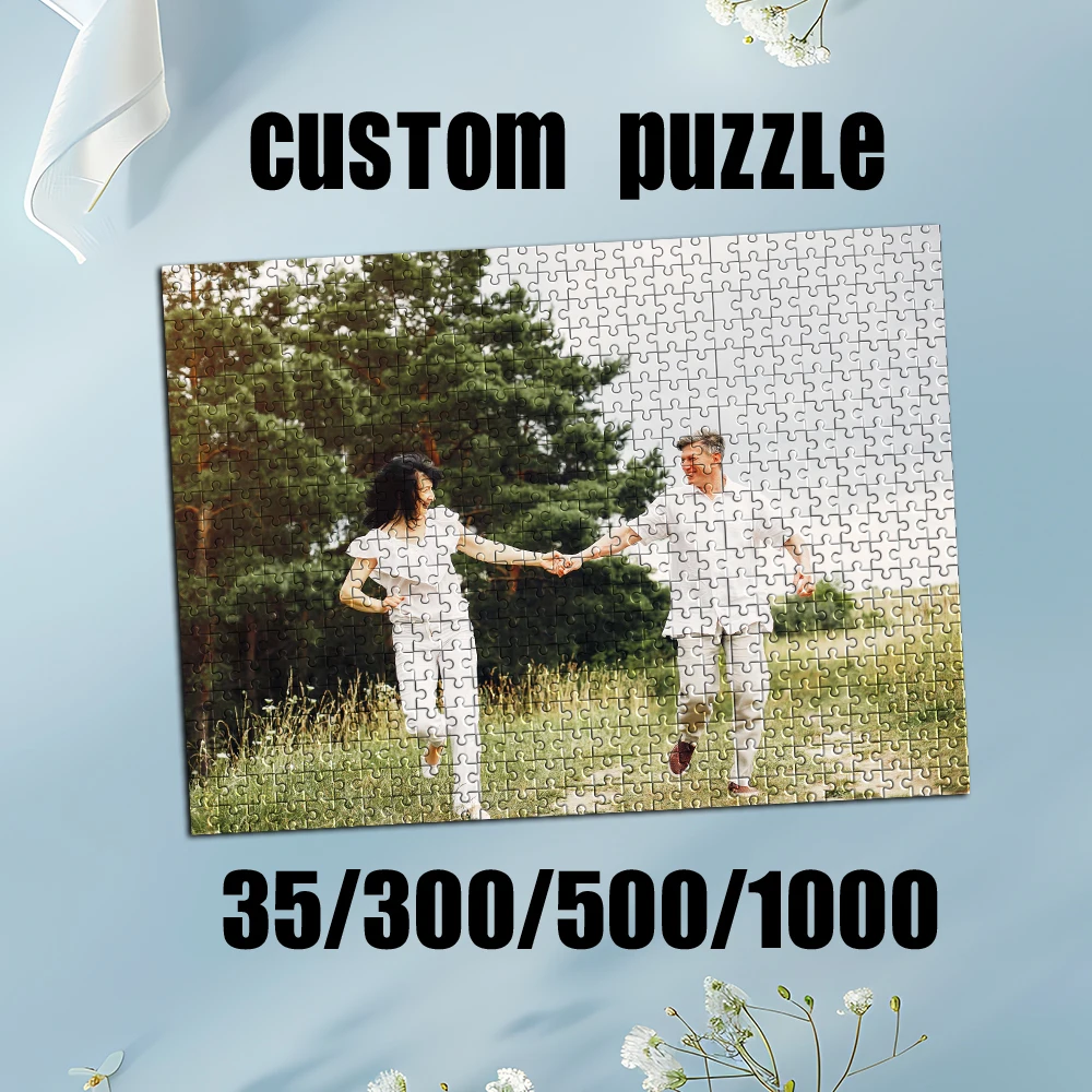 Personalized Custom Photo Puzzle Customize Family DIY Teens Adults Wooden Box Jigsaw Toys For Friends Family Gifts Room Desk