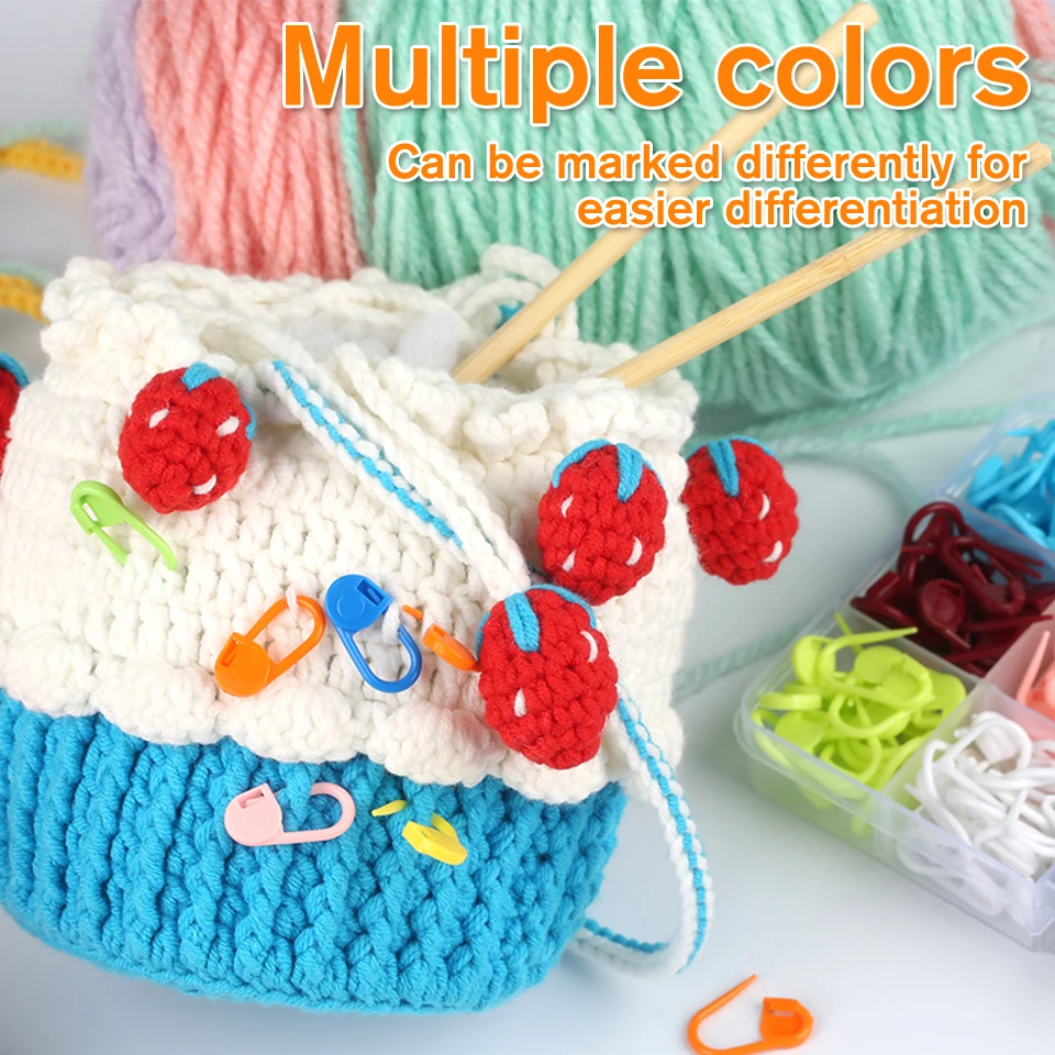 IMAZY 120/300/500 قطعة علامات الغرزة ل الكروشيه غرزة قفل كليب علامات الحياكة الملونة مقاطع الكروشيه أداة محبوكة يدويا #5